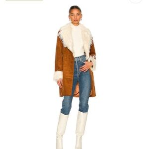 Show Me Your MuMu Brown and Cream Teddy Jacket